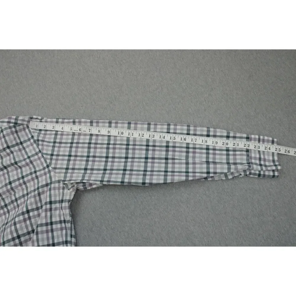 J Crew Shirt Mens Large (16/16.5) Plaid 2 Ply 100% Cotton‎ Button Down